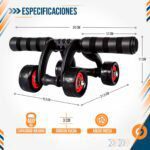 Rueda Abdominal Estabilizadora Pro 4 Ruedas
