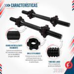 Barra Para Mancuernas Ajustables De Discos